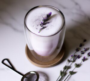 lavender latte with ILIOS lavender sugar blend